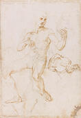 Apollon assis jouant de la lyre à bras